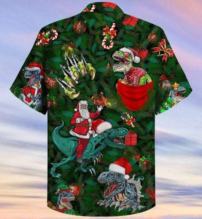 Dinosaur Enjoy Christmas Hawaiian Shirt | For Men & Women | Adult | HW2246