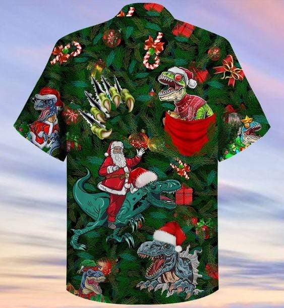 Dinosaur Enjoy Christmas Hawaiian Shirt