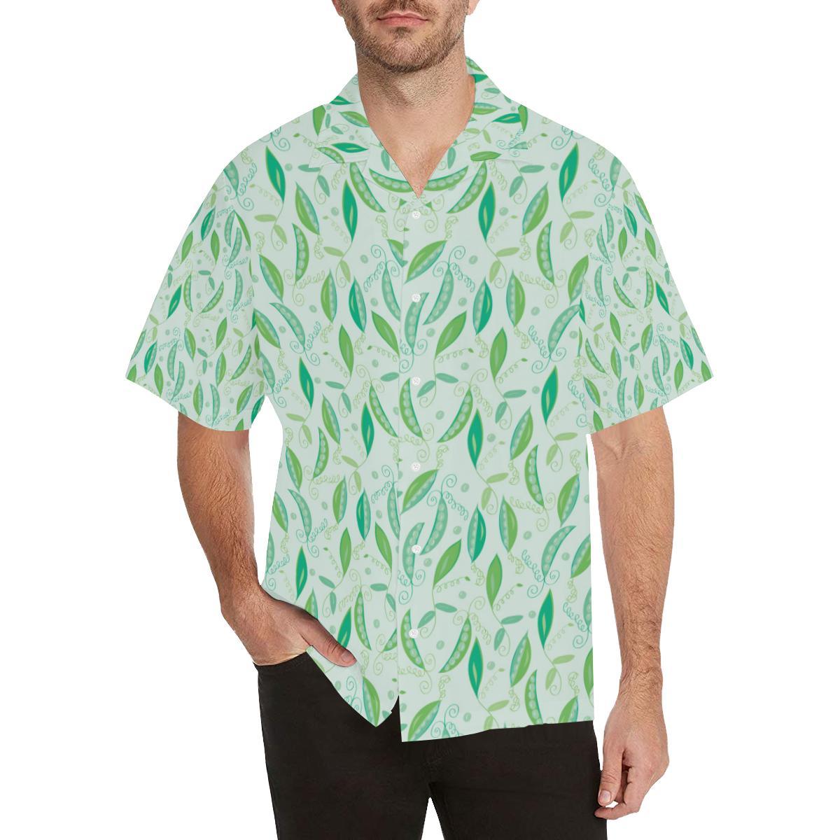 Green Peas Pattern Print Design 01 Mens All Over Hawaiian Shirt
