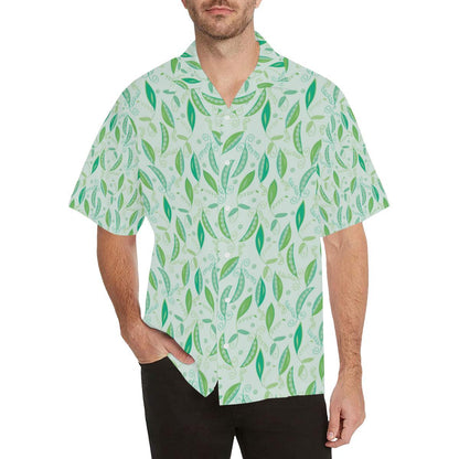 Green Peas Pattern Print Design 01 Mens All Over Hawaiian Shirt