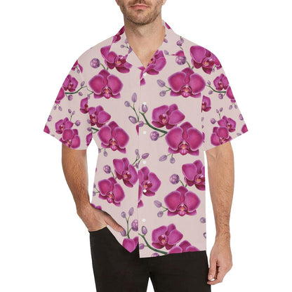 Orchid Pattern Print Design A Hawaiian Shirt