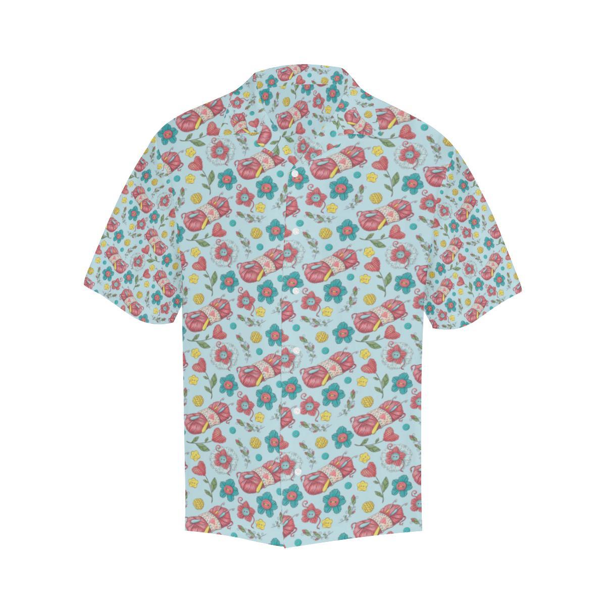 Crochet Pattern Print Design Hawaiian Shirt