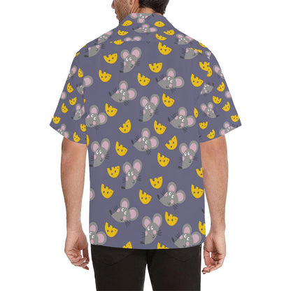 Rat With Cheese Pattern Print Design Hawaiian Shirt