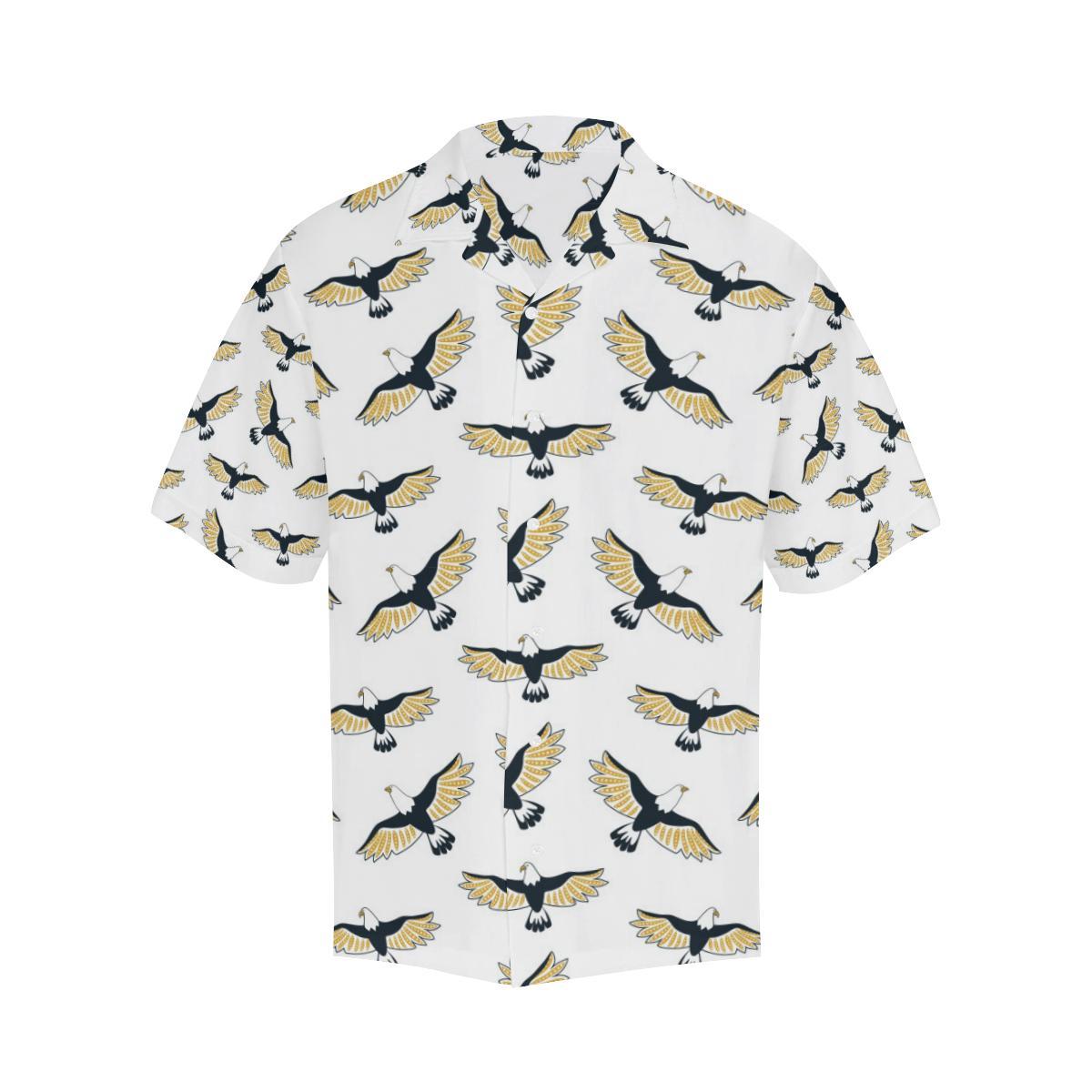 Eagle Pattern Print Design 03 Mens All Over Hawaiian Shirt