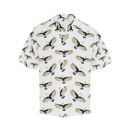 Eagle Pattern Print Design 03 Mens All Over Hawaiian Shirt