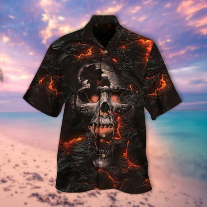 Lava Screaming Skull Halloween Hawaiian Shirt | For Men & Women | Adult | HW9341