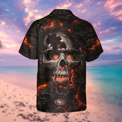 Lava Screaming Skull Halloween Hawaiian Shirt | For Men & Women | Adult | HW9341