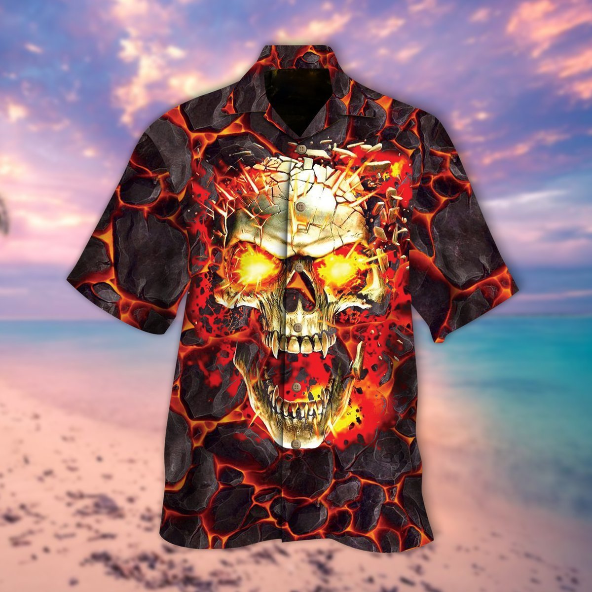 Lava Skull Halloween Hawaiian Shirt | For Men & Women | Adult | HW9154