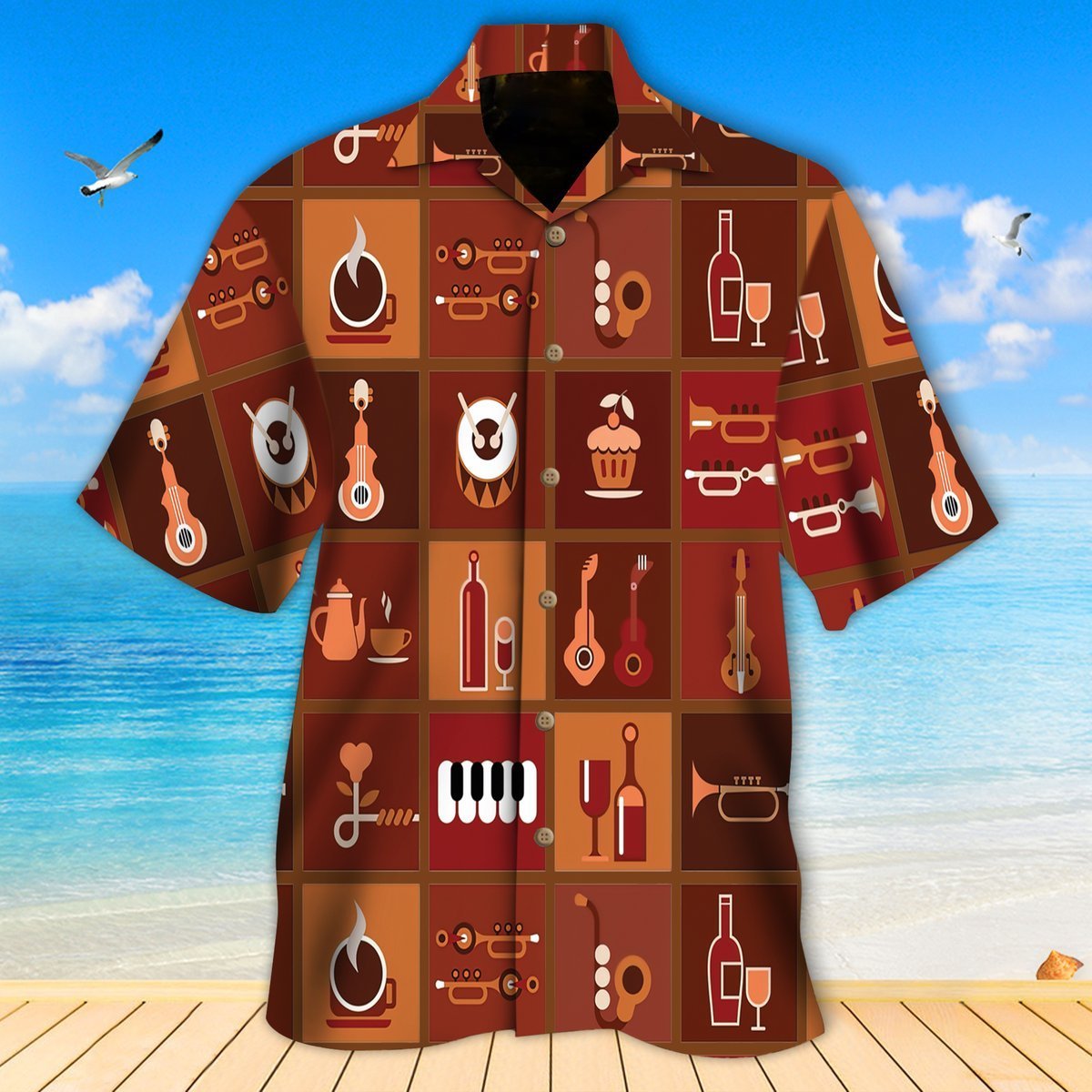 Music Coffee Hawaiian Shirt | For Men & Women | Adult | HW6586