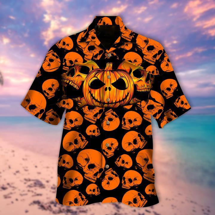 Spooky Pumpkin Halloween Hawaiian Shirt | For Men & Women | Adult | HW9225