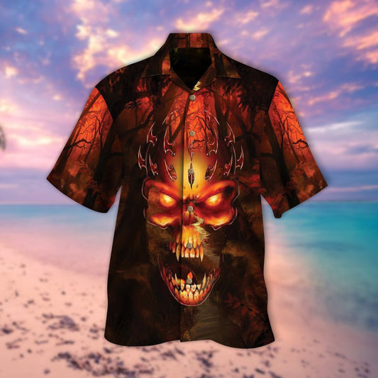 Screaming Skull Halloween Hawaiian Shirt | For Men & Women | Adult | HW9192