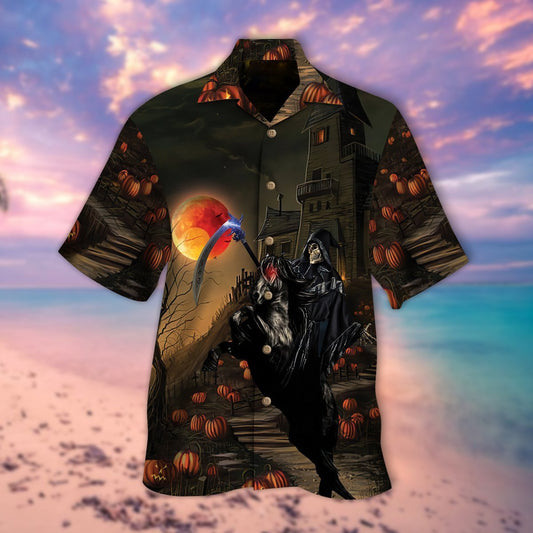 Skull Horseman Halloween Hawaiian Shirt | For Men & Women | Adult | HW9158