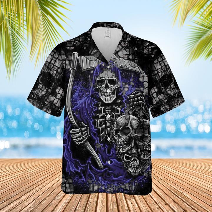 SKULL OF DEATH Halloween Hawaiian Shirt | For Men & Women | Adult | HW9348