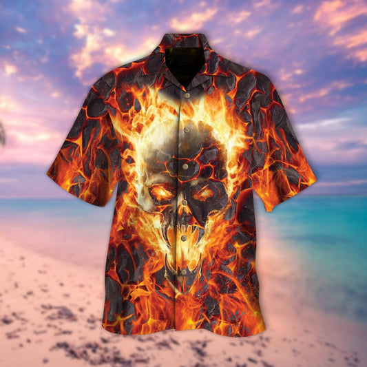 Twins Fire Skull Halloween Hawaiian Shirt | For Men & Women | Adult | HW9343