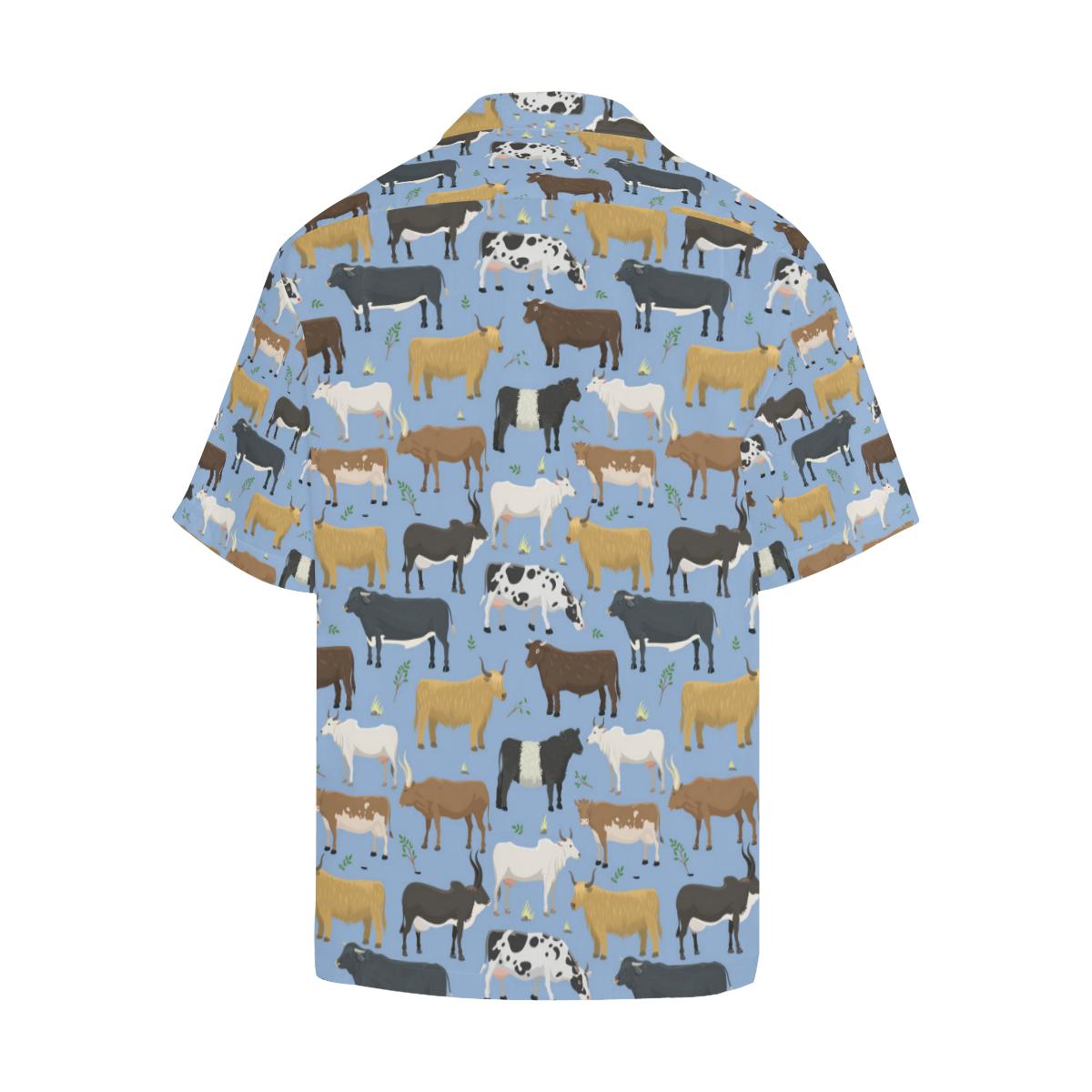 Cattle Pattern Print Design Hawaiian Shirt