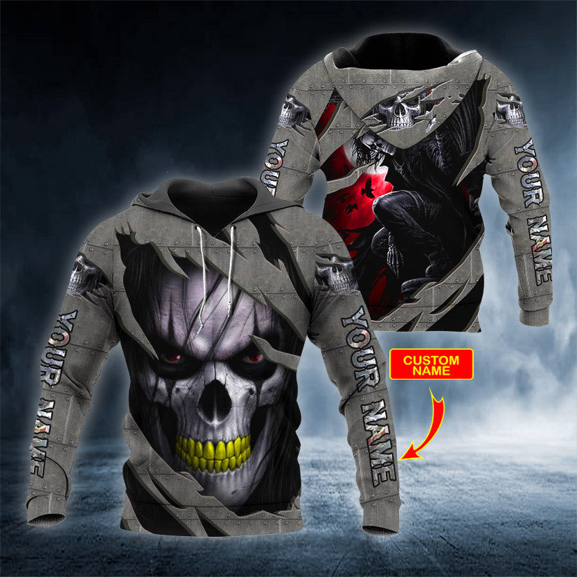 Night Stalker Skull Personalized 3D All Over Printed Unisex Hoodie US Size