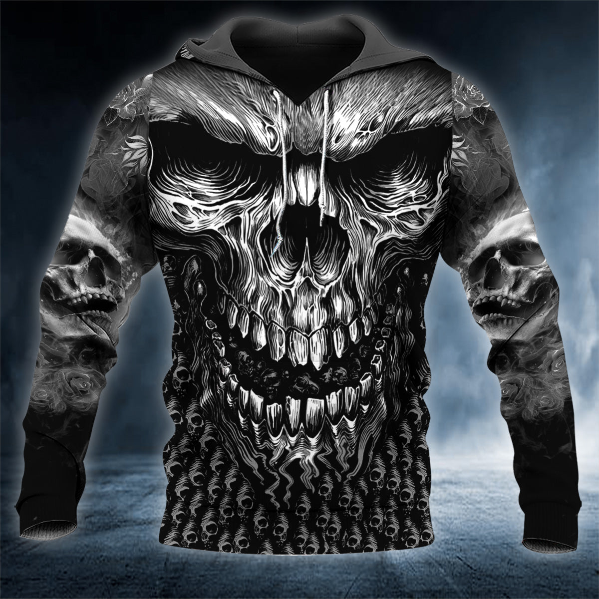 Vampire Shredder Skull 3D All Over Printed Unisex Hoodie US Size