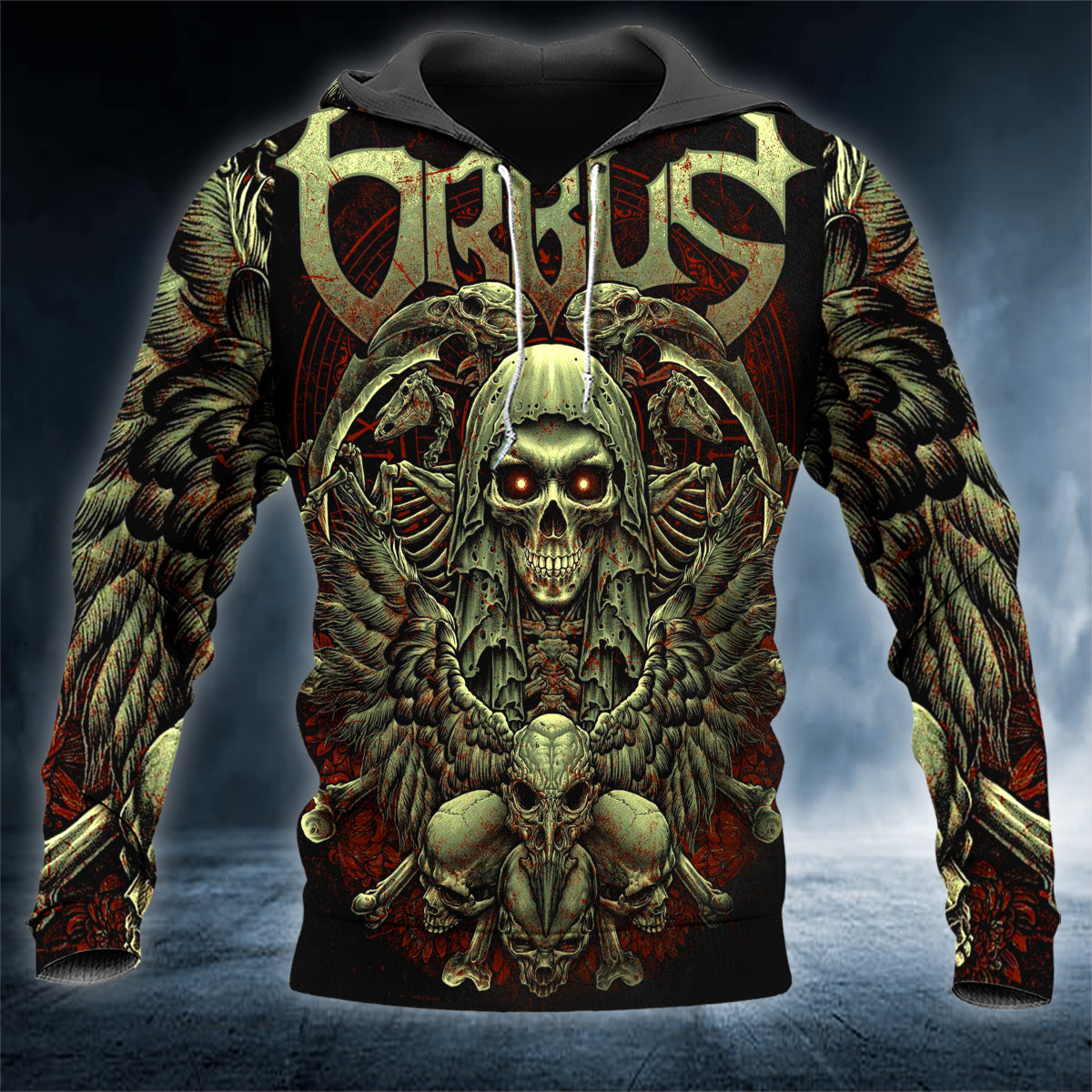 Killer Orbus Skull 3D All Over Printed Unisex Hoodie US Size