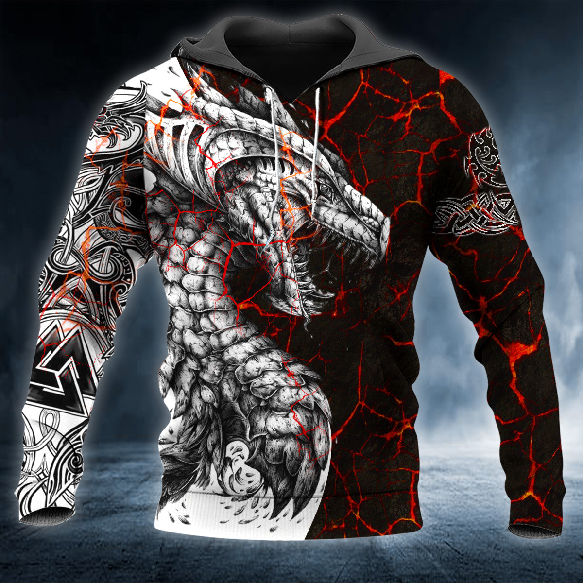 Blast Dragon Viking 3D All Over Printed Unisex Hoodie US Size