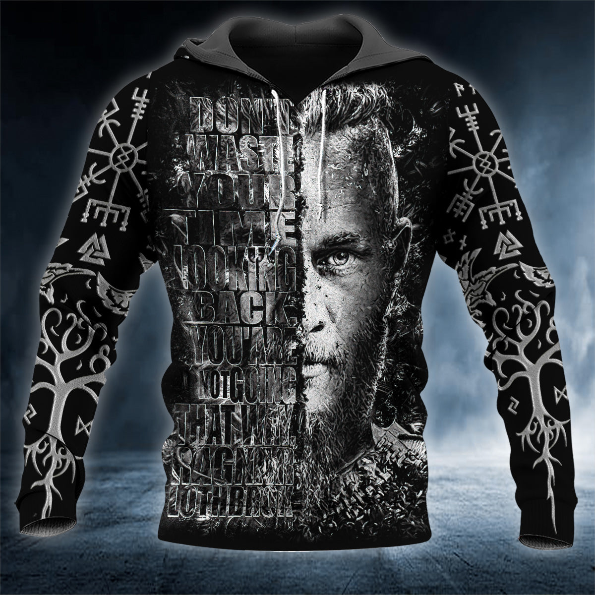 Ragnar Lothbrok Norse Myth King Viking 3D All Over Printed Unisex Hoodie US Size