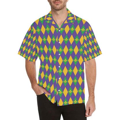 Mardi Gras Pattern Print Design Hawaiian Shirt