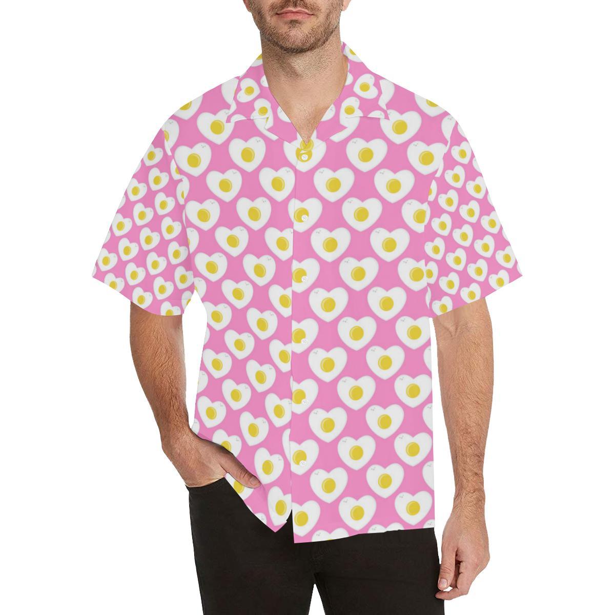 Fried Eggs Pattern Print Design 02 Mens All Over Hawaiian Shirt