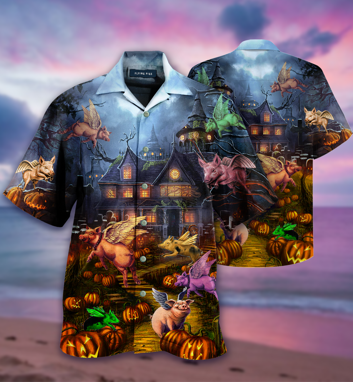 When Pigs Fly Halloween Hawaiian Shirt | For Men & Women | Adult | HW1735