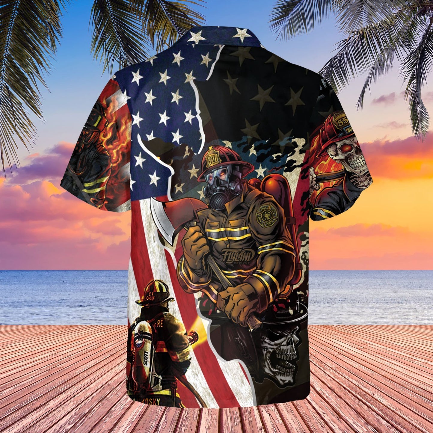 Patriotic Firefighter hawaii shirt 3D TTM, US Patriot Firefighter Hawaii Shirt