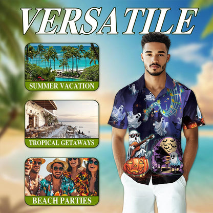 Music Night Hawaiian Shirt for Men, Button Down Aloha Shirt - Azhawaiian