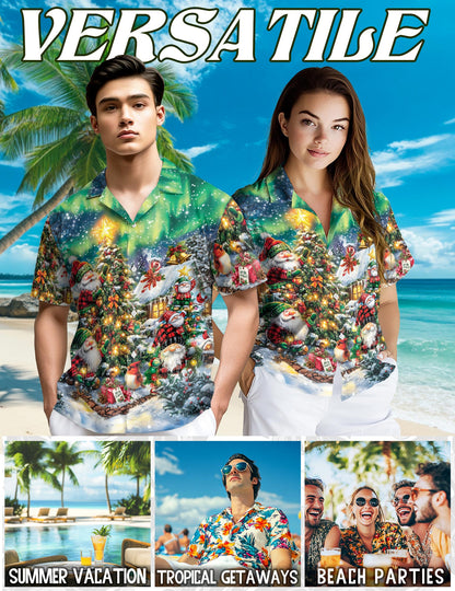 Christmas Gnome Hawaiian Shirt for Men, Button Down Aloha Shirt - Azhawaiian