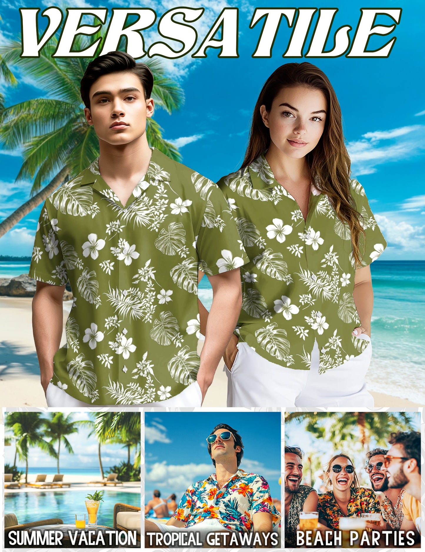 Tiare Flower Hawaiian Shirt for Men, Button Down Aloha Shirt - Azhawaiian