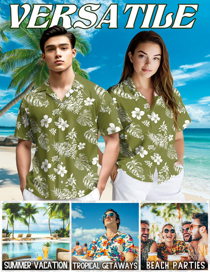 Tiare Flower Hawaiian Shirt for Men, Button Down Aloha Shirt - Azhawaiian