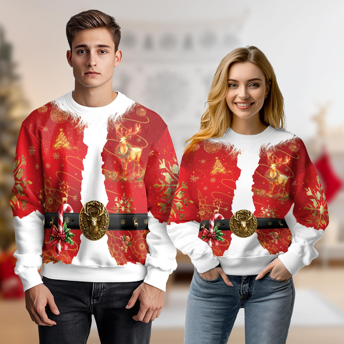 Santa Clause Sweatshirt – Christmas 3D All Over Print Design