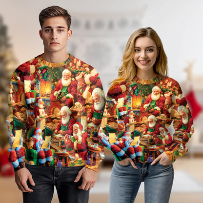 Christmas Santa Clause Sweatshirt – Christmas 3D All Over Print Design