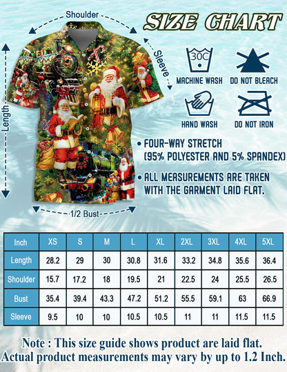 Skull Santa Christmas Hawaiian Shirt for Men, Button Down Aloha Shirt - Azhawaiian