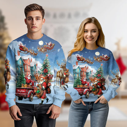 Christmas Santa Clause Sweatshirt – Christmas 3D All Over Print Design