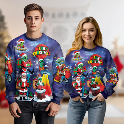 Santa Sweatshirt – Christmas 3D All Over Print Design