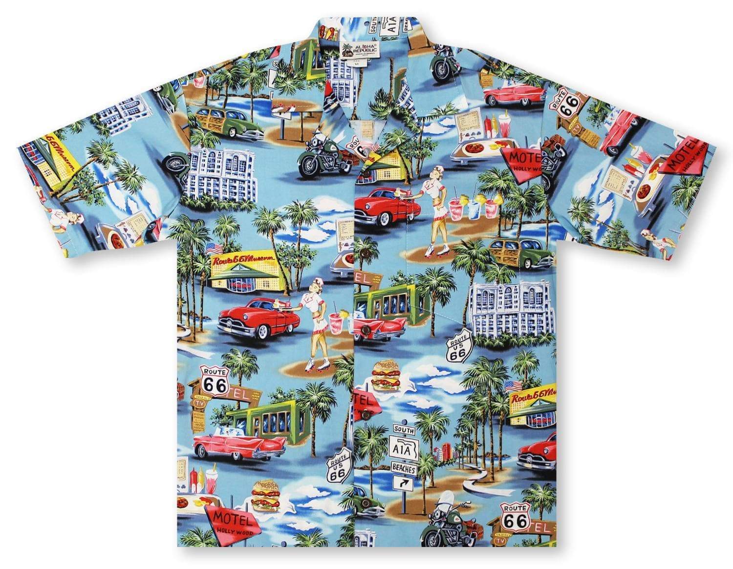 Republic Route 66 City Hawaiian Shirts #V