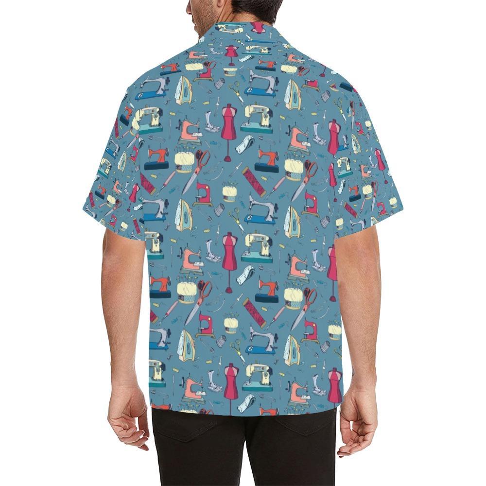 Sewing Equipment Print Design Hawaiian Shirt