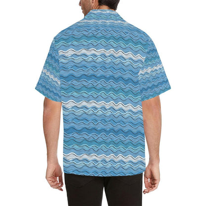 Wave Print Design Hawaiian Shirt