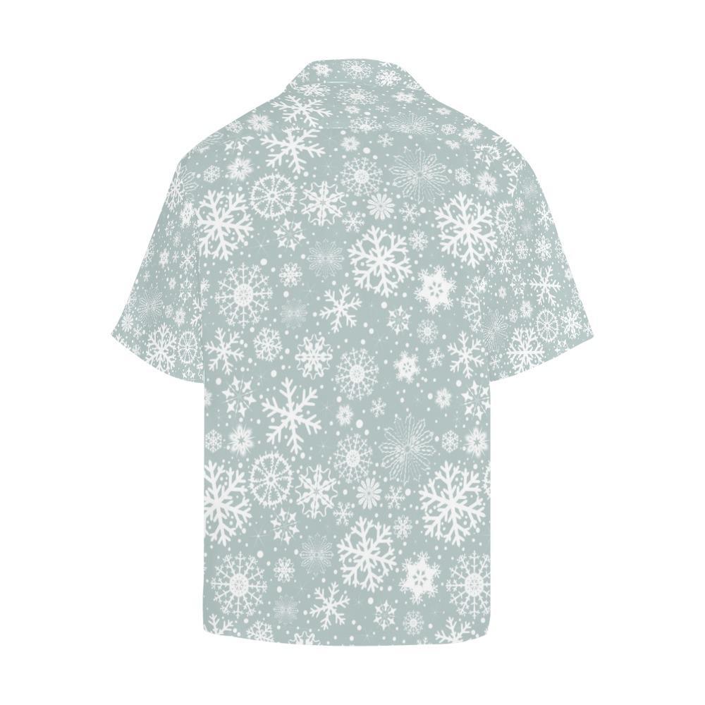 Snowflake Print Design Hawaiian Shirt