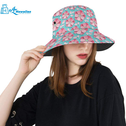 3D sakura cherry blossom pattern Unisex Bucket Hat