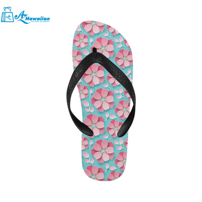 3D sakura cherry blossom pattern Unisex Flip Flops