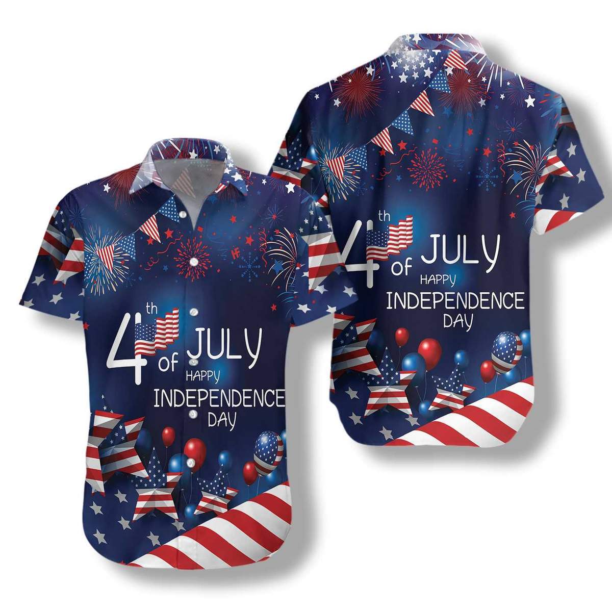 Hawaiian Aloha Shirts 4Th July Us Independence Day