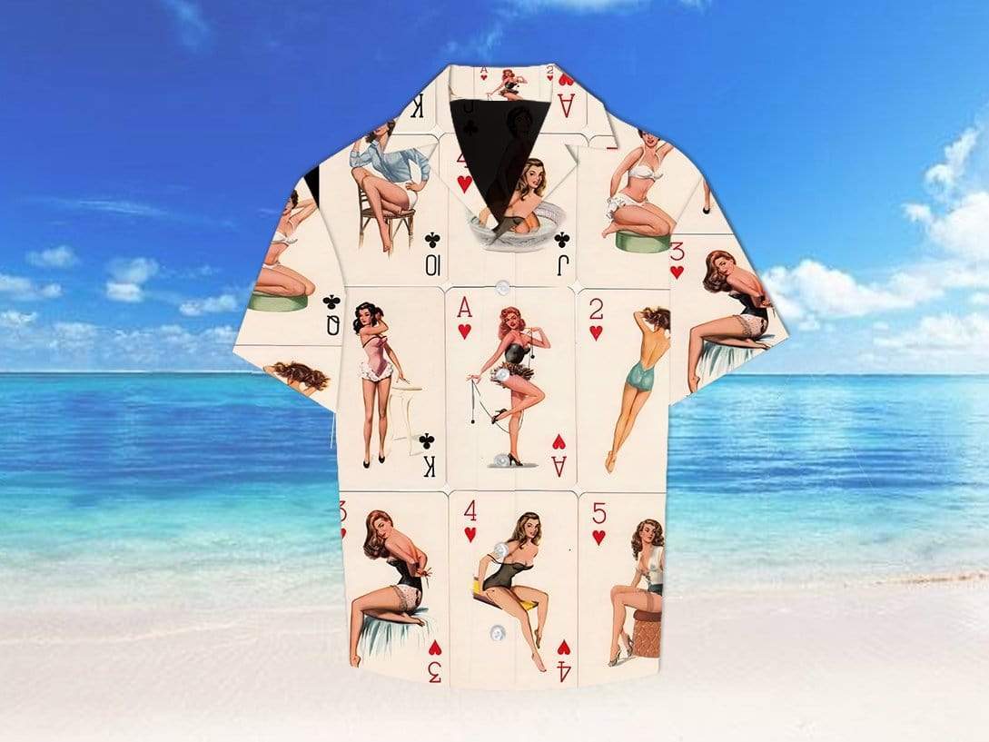 Sexy Woman Card Hawaiian Aloha Shirts #0408h