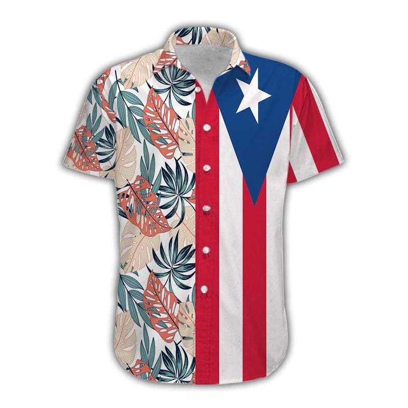 Puerto Rico Tropical Hawaiian Aloha Shirts #190421H