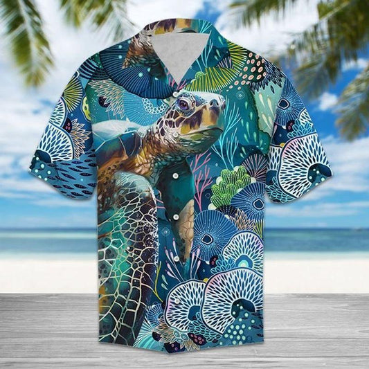 Turtle Coral - Hawaii Shirt Hawaiian