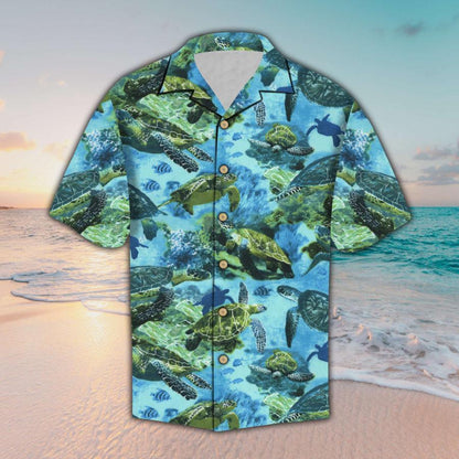 Green Sea Turtle Hawaii Shirt Unique Beach Hawaiian