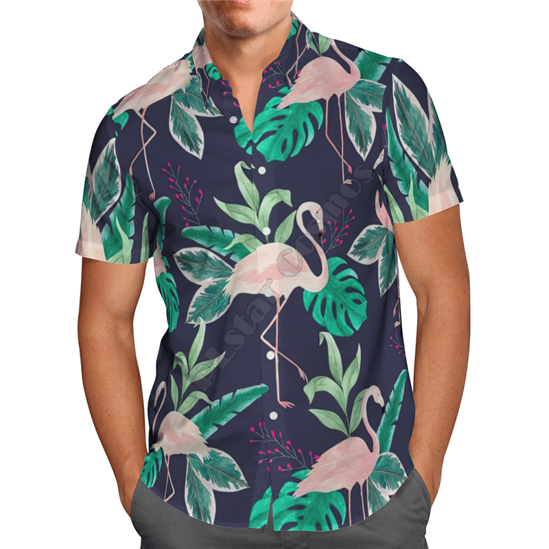 Flamingo  Purple High Quality Unisex Hawaiian Shirt 