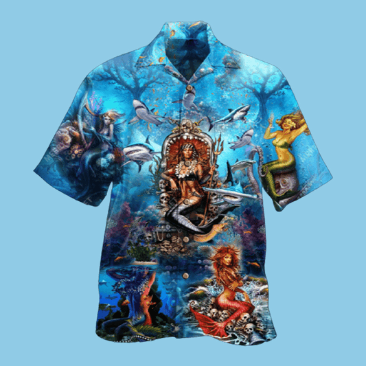 Beautiful Mermaid In The Ocean Aloha Hawaiian Shirts #Kv